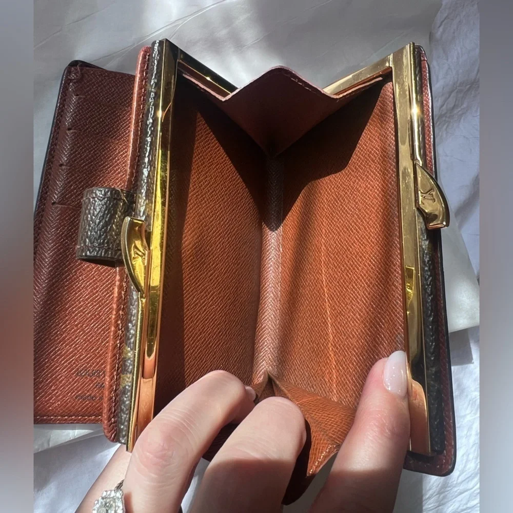 Louis Vuitton Monogram Porte Monnaie Billet Viennois Kisslock Wallet MI1001 - Picture 12 of 16
